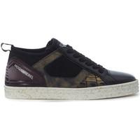 Hogan Sneaker R 141 in black leather and cow hair with crocodile prin women\'s Shoes (Trainers) in black