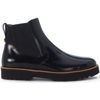Hogan Beatles model H259 in black brushed leather women\'s Wellington Boots in black