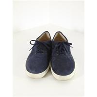 Hotter, size 9 navy leather lace up style plimsolls