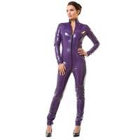 honour clothing pvc purple catsuit h2009