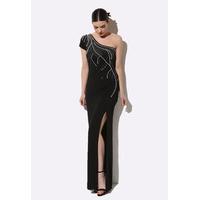 honor gold nadine maxi dress in black