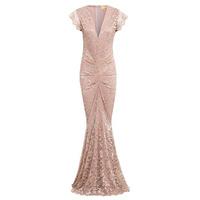 honor gold adrianna maxi dress in champagne