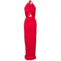 honor gold erin maxi dress with train in red