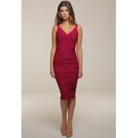 honor gold gabriella midi dress in berry