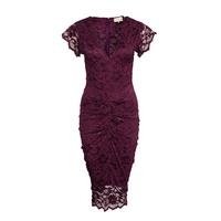 Honor Gold Adrianna Midi Dress in Berry