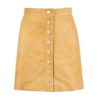 Holland Tan Leather Mini Skirt