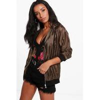 hooded lightweight festival bomber khaki