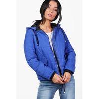 Hooded Padded Jacket - royal