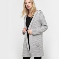 Hooded Chunky Knit Cardigan