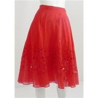 Hobbs Size 16 Red Knee Length skirt