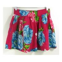 Hollister Size M Bright Pink, Blue And Green Floral Skirt