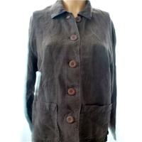 Hobbs Size 10 Chocolate Brown Linen Jacket