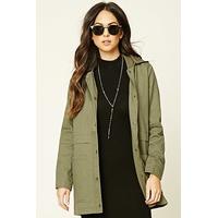 Hooded Longline Utility Jacket