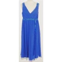 Hobbs, size 12 bright blue silk dress