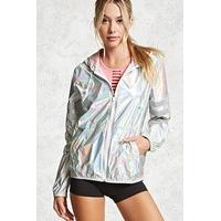 Holographic Nylon Zip Jacket