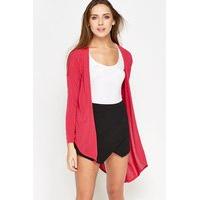 Hot Pink Asymmetric Cardigan