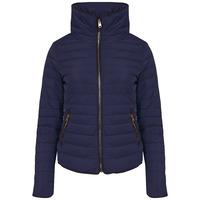 Honey Funnel Neck Quilted Jacket in Peacoat Blue  Tokyo Laundry