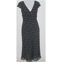 hobbs size12 black patterned dress