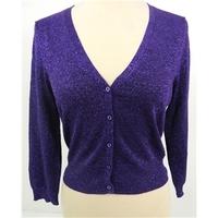 hobbs size 10 tonal purple sparkle silk blend cardigan