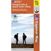Howgill Fells and Upper Eden Valley - OS Explorer Active Map Sheet Number OL19