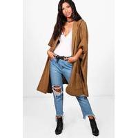 Hooded Cape Cardigan - camel