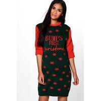 Hollie Bumps First Christmas Jumper Dress - multi