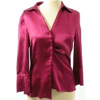 Hobbs - Size: 8 Satin Red Blouse