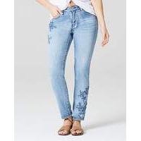 Hollie Embroidered Slim Leg Jeans Reg