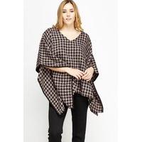 Houndstooth Asymmetric Poncho