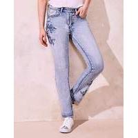 Hollie Embroidered Slim Leg Jeans Reg