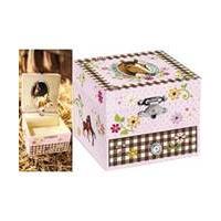 horse friends musical jewellery box with drawers 20944