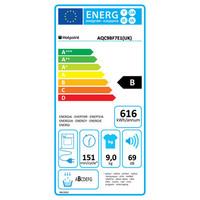 hotpoint aqc9bf7e1 9kg aqualtis condenser tumble dryer sensor b rated