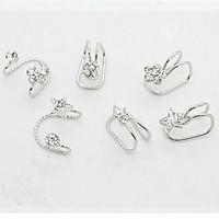 Hoop Earrings Ear Cuffs Rhinestone Alloy 2 3 4 5 6 Jewelry Wedding Party Daily Casual