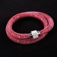 Hot sale Mesh Double Stardust Bracelets With Crystal Stones Filled Magnetic Clasp Charm Bracelets Bang Christmas Gifts