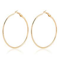 Hoop Earrings Crystal Pearl Gold Plated 18K gold Simulated Diamond Alloy Fashion Gold Rose Gold Jewelry 2pcs