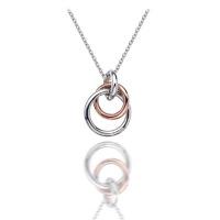 Hot Diamonds Eternity Interlocking Pendant 18Ct Rose Gold Vermeil