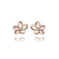 Hot Diamonds Plated Plumeria Stud Earrings