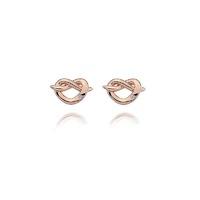 Hot Diamonds Twist Heart Rose Gold Stud Earrings