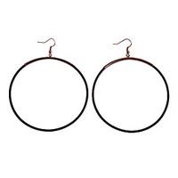 Hoop Earrings Alloy Black Jewelry Party Daily Casual 2pcs