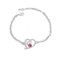 Hot New Charming Lovely Simple Bling Elegant Heart Bracelet Bangle Party Jewelry For Women