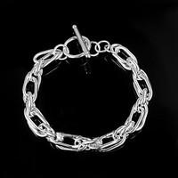 Hot Noble Exaggeration 925 Silver Plated Party Chain Link Bracelets For WomanLady