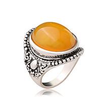 Hot Restoring Ring with Yellow Ambar Stones Best Selling Gold Ambar Ring for Women A2421