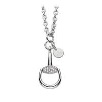 horsebit necklace in 18 carat white gold