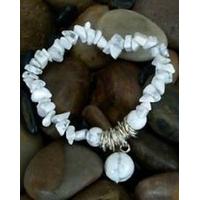 howlite stone of protection necklace