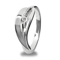 Hot Diamonds Ring Simply Sparkle Silver Leaf Stem Silver D