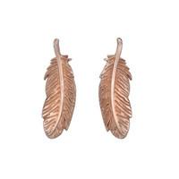 Hot Diamonds Earrings Gold Feather Rose Gold D