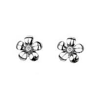 Hot Diamonds Earrings Paradise Petal Stud Silver D