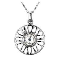 Hot Diamonds Necklace Swarovski Sundial Pendant Crystal Silver D