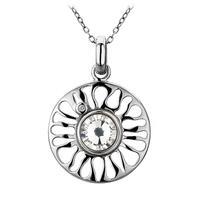 hot diamonds necklace swarovski sundial pendant crystal silver d