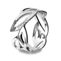 Hot Diamonds Ring Simply Sparkle Multi Leaf Silver D